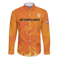 Custom Netherlands 2024 Football Family Matching Long Sleeve Bodycon Dress and Hawaiian Shirt Holland Oranje Lions - Wonder Print Shop