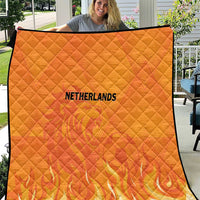 Netherlands 2024 Football Quilt Holland Oranje Lions - Wonder Print Shop
