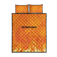 Netherlands 2024 Football Quilt Bed Set Holland Oranje Lions - Wonder Print Shop