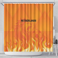Netherlands 2024 Football Shower Curtain Holland Oranje Lions