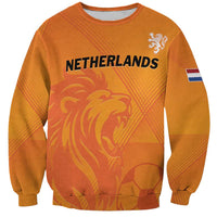Custom Netherlands 2024 Football Sweatshirt Holland Oranje Lions - Wonder Print Shop
