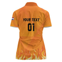 Custom Netherlands 2024 Football Women Polo Shirt Holland Oranje Lions - Wonder Print Shop