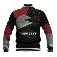Personalized Egypt Revolution Day Baseball Jacket Steppe Eagle Lotus Flower - Wonder Print Shop