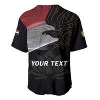 Personalized Egypt Revolution Day Baseball Jersey Steppe Eagle Lotus Flower - Wonder Print Shop