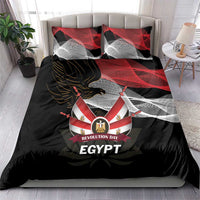 Egypt Revolution Day Bedding Set Steppe Eagle Lotus Flower - Wonder Print Shop