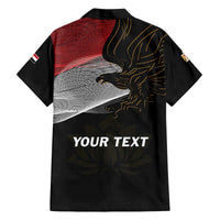 Personalized Egypt Revolution Day Family Matching Off The Shoulder Long Sleeve Dress and Hawaiian Shirt Steppe Eagle Lotus Flower - Wonder Print Shop