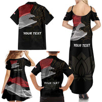 Personalized Egypt Revolution Day Family Matching Summer Maxi Dress and Hawaiian Shirt Steppe Eagle Lotus Flower - Wonder Print Shop