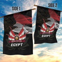 Egypt Revolution Day Garden Flag Steppe Eagle Lotus Flower - Wonder Print Shop