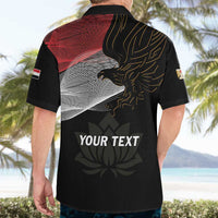 Personalized Egypt Revolution Day Hawaiian Shirt Steppe Eagle Lotus Flower - Wonder Print Shop