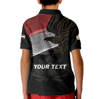 Personalized Egypt Revolution Day Kid Polo Shirt Steppe Eagle Lotus Flower - Wonder Print Shop