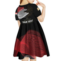 Personalized Egypt Revolution Day Kid Short Sleeve Dress Steppe Eagle Lotus Flower - Wonder Print Shop