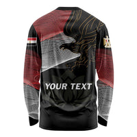 Personalized Egypt Revolution Day Long Sleeve Shirt Steppe Eagle Lotus Flower - Wonder Print Shop