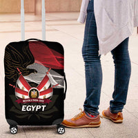 Egypt Revolution Day Luggage Cover Steppe Eagle Lotus Flower - Wonder Print Shop