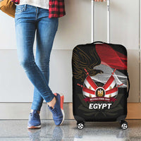 Egypt Revolution Day Luggage Cover Steppe Eagle Lotus Flower - Wonder Print Shop