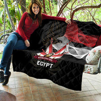 Egypt Revolution Day Quilt Steppe Eagle Lotus Flower - Wonder Print Shop