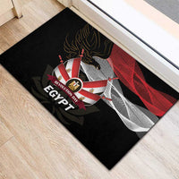 Egypt Revolution Day Rubber Doormat Steppe Eagle Lotus Flower - Wonder Print Shop