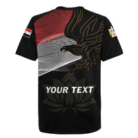 Personalized Egypt Revolution Day Rugby Jersey Steppe Eagle Lotus Flower - Wonder Print Shop
