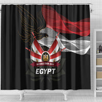 Egypt Revolution Day Shower Curtain Steppe Eagle Lotus Flower