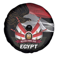 Egypt Revolution Day Spare Tire Cover Steppe Eagle Lotus Flower - Wonder Print Shop