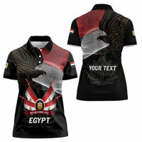 Personalized Egypt Revolution Day Women Polo Shirt Steppe Eagle Lotus Flower - Wonder Print Shop