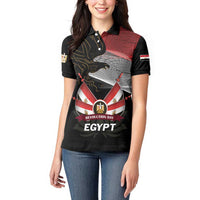 Personalized Egypt Revolution Day Women Polo Shirt Steppe Eagle Lotus Flower - Wonder Print Shop