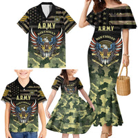Personalized ARMY Birthday 2024 Family Matching Mermaid Dress and Hawaiian Shirt US 249th Anniversary - Wonder Print Shop