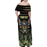Personalized ARMY Birthday 2024 Family Matching Off Shoulder Maxi Dress and Hawaiian Shirt US 249th Anniversary - Wonder Print Shop