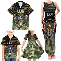 Personalized ARMY Birthday 2024 Family Matching Tank Maxi Dress and Hawaiian Shirt US 249th Anniversary - Wonder Print Shop