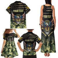 Personalized ARMY Birthday 2024 Family Matching Tank Maxi Dress and Hawaiian Shirt US 249th Anniversary - Wonder Print Shop