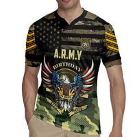 Personalized ARMY Birthday 2024 Rugby Jersey US 249th Anniversary - Wonder Print Shop