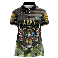 Personalized ARMY Birthday 2024 Women Polo Shirt US 249th Anniversary - Wonder Print Shop
