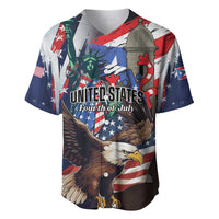 Personalized Puerto Rico 4th of July Baseball Jersey USA Statue of Liberty El Morro