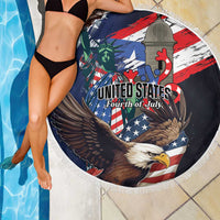 Puerto Rico 4th of July Beach Blanket USA Statue of Liberty El Morro