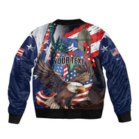 Personalized Puerto Rico 4th of July Bomber Jacket USA Statue of Liberty El Morro