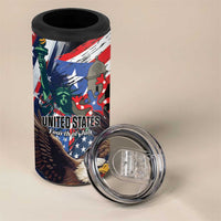Personalized Puerto Rico 4th of July 4 in 1 Can Cooler Tumbler USA Statue of Liberty El Morro