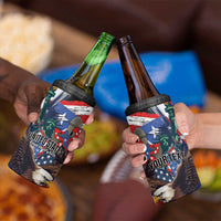 Personalized Puerto Rico 4th of July 4 in 1 Can Cooler Tumbler USA Statue of Liberty El Morro