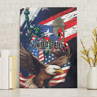 Puerto Rico 4th of July Canvas Wall Art USA Statue of Liberty El Morro