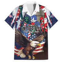 Personalized Puerto Rico 4th of July Family Matching Off Shoulder Short Dress and Hawaiian Shirt USA Statue of Liberty El Morro