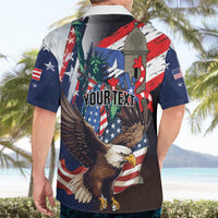 Personalized Puerto Rico 4th of July Hawaiian Shirt USA Statue of Liberty El Morro