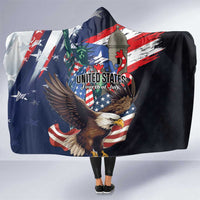 Puerto Rico 4th of July Hooded Blanket USA Statue of Liberty El Morro