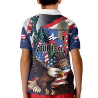 Personalized Puerto Rico 4th of July Kid Polo Shirt USA Statue of Liberty El Morro