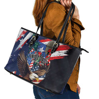 Puerto Rico 4th of July Leather Tote Bag USA Statue of Liberty El Morro