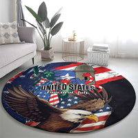 Puerto Rico 4th of July Round Carpet USA Statue of Liberty El Morro