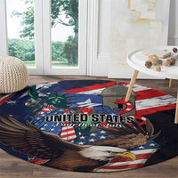 Puerto Rico 4th of July Round Carpet USA Statue of Liberty El Morro