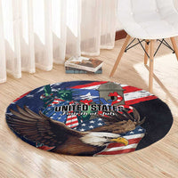 Puerto Rico 4th of July Round Carpet USA Statue of Liberty El Morro