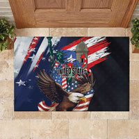 Puerto Rico 4th of July Rubber Doormat USA Statue of Liberty El Morro