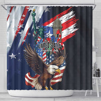 Puerto Rico 4th of July Shower Curtain USA Statue of Liberty El Morro