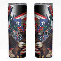 Personalized Puerto Rico 4th of July Skinny Tumbler USA Statue of Liberty El Morro
