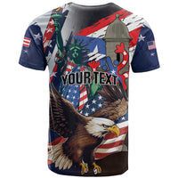 Personalized Puerto Rico 4th of July T Shirt USA Statue of Liberty El Morro