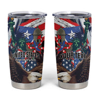 Personalized Puerto Rico 4th of July Tumbler Cup USA Statue of Liberty El Morro